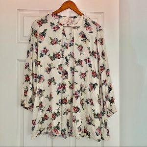 Umgee floral long sleeve tunic
